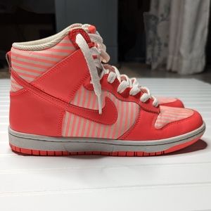 Nike Dunk High skinny Pink stripe shoe size 7.5